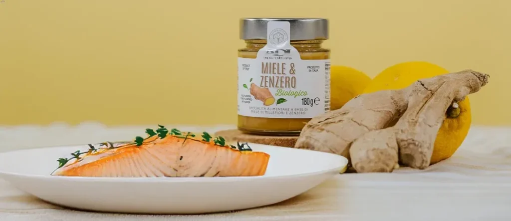 miele di zenzero e salmone
